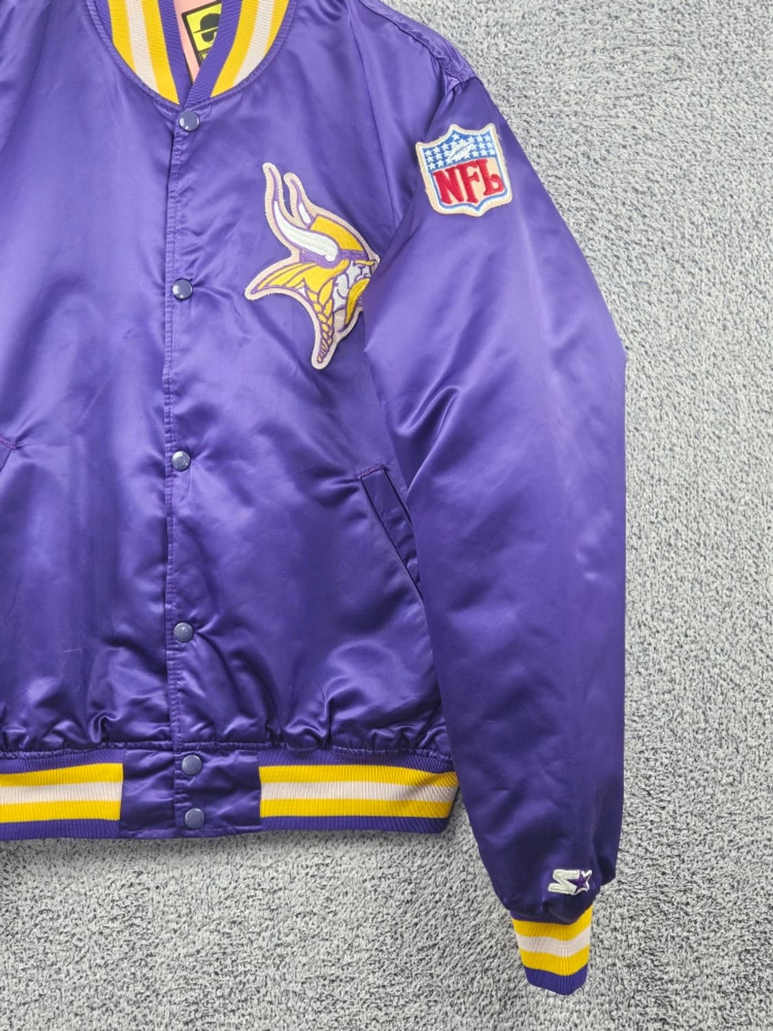NFL 스타터 미네소타 바이킹스 새틴 바시티 자켓 ( L )/ 11208 상품이미지4