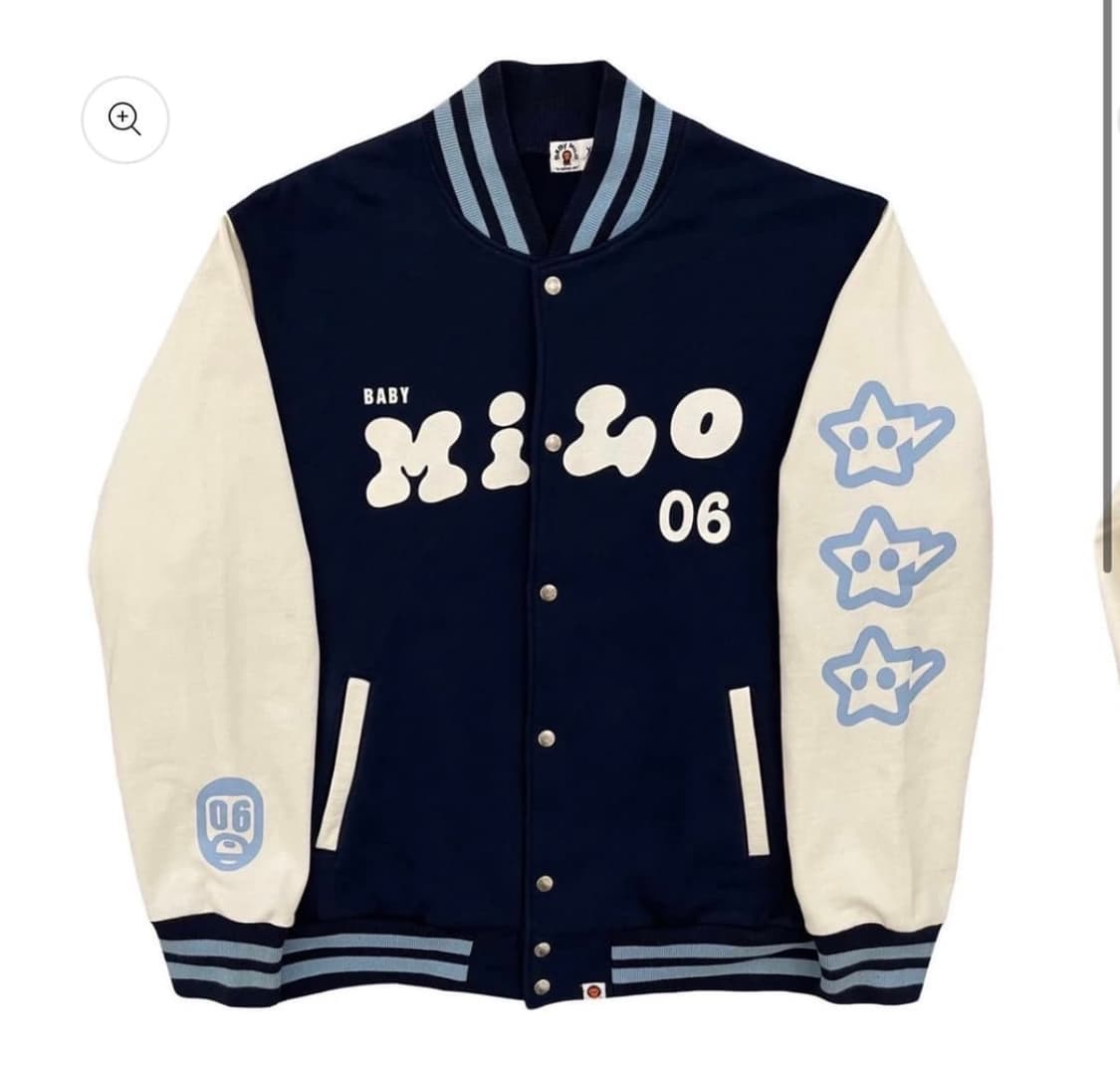 베이프 베이비 마일로 바시티자켓 상품이미지1