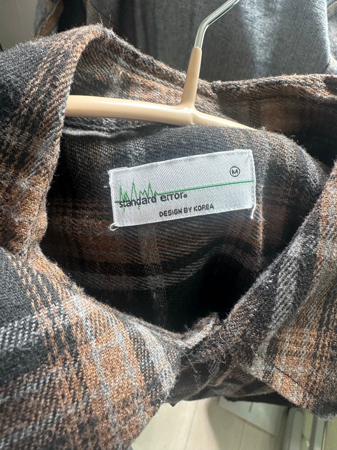 스탠다드 에러 체크셔츠 브라운 M 상품이미지4