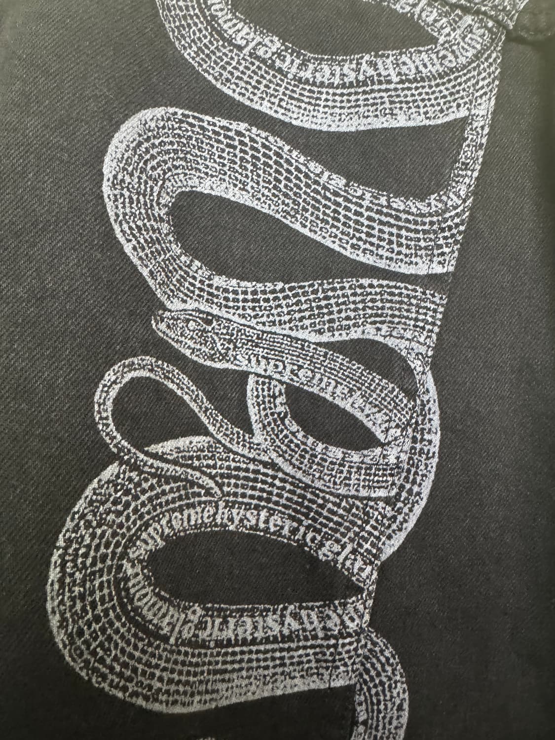 슈프림x히스테릭 글래머 스네이크 데님 자켓 (M) 상품이미지6