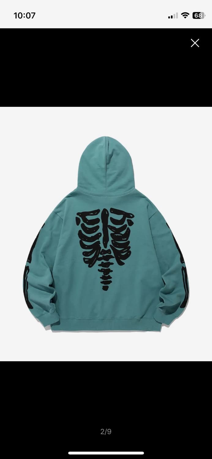 나이스고스트클럽 RIB HOODIE_TEAL GREEN 상품이미지2