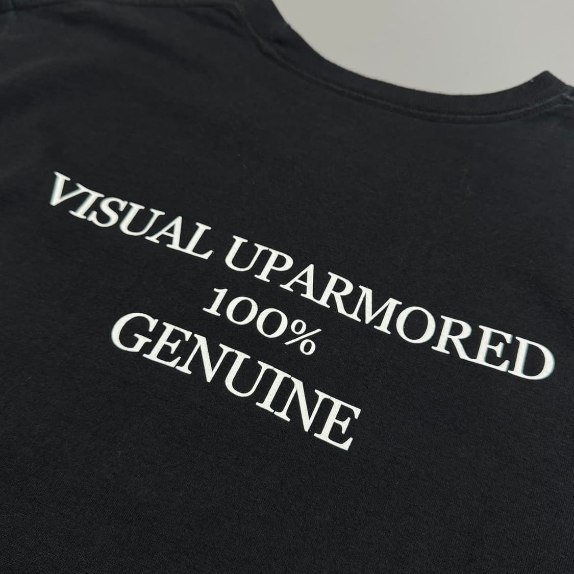 더블탭스 16ss 블랙컬러 비주얼업아머드 양면 프린팅 코튼 크루넥 반팔 상품이미지7