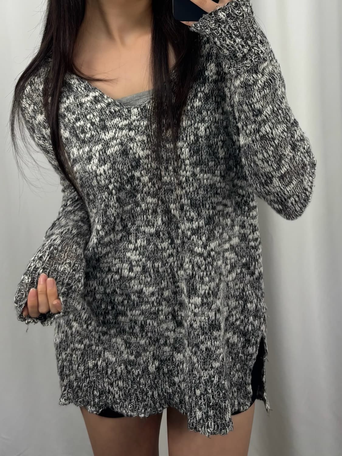 홀리스터 브이넥 니트 후드 상품이미지1