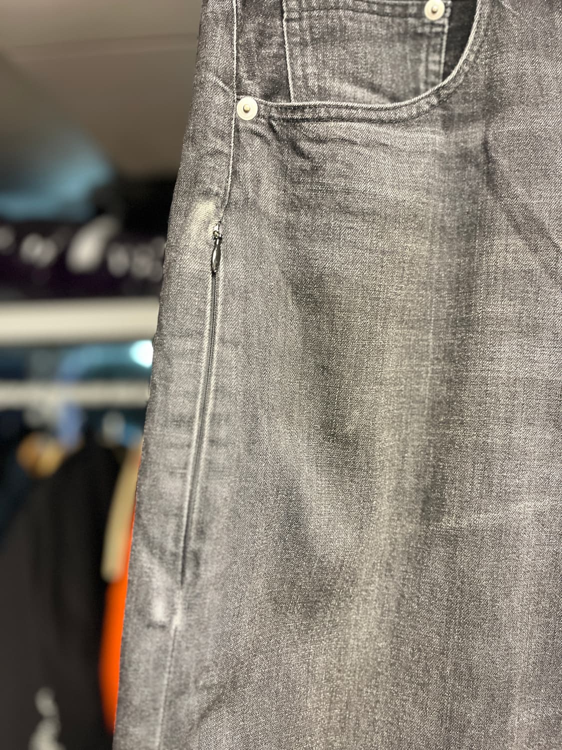 굿이너프 프라그먼트 흑청 데님 34 상품이미지4