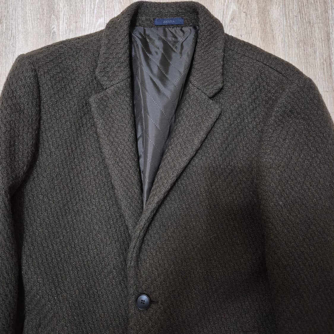 지오지아 슬림 누빔안감 싱글 코트 L(100) 상품이미지2