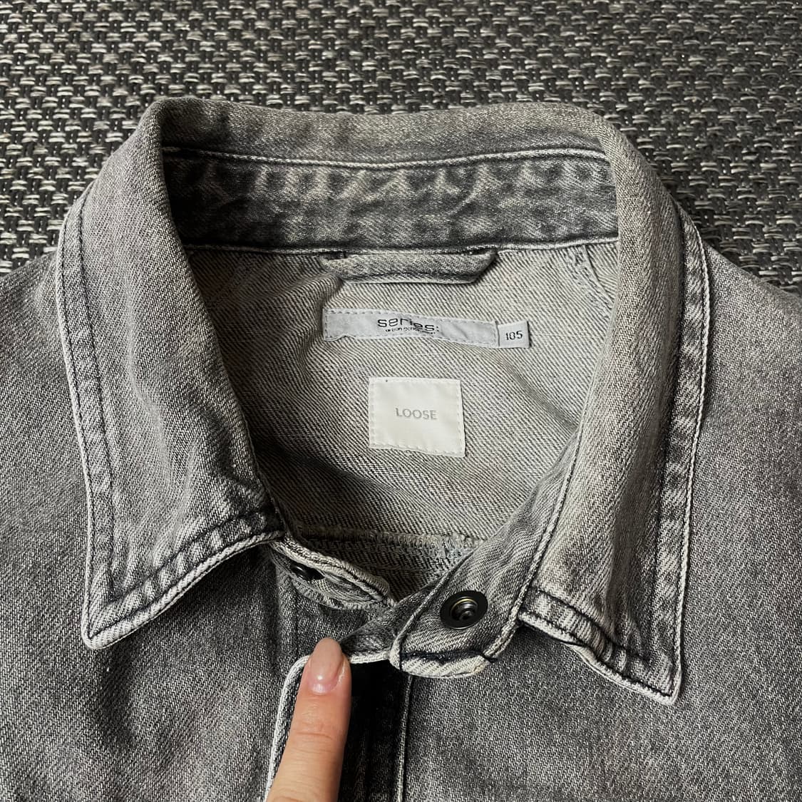 시리즈 그레이 디테일 데님 자켓 105 상품이미지5