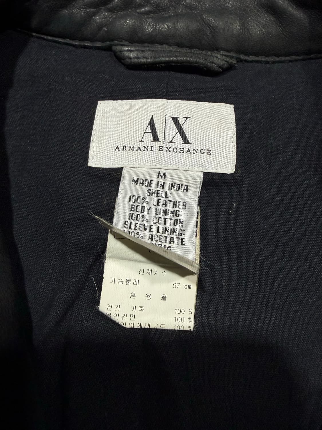 Armani Exchange 알마니 익스체인지 레더 바이커 자켓 상품이미지3
