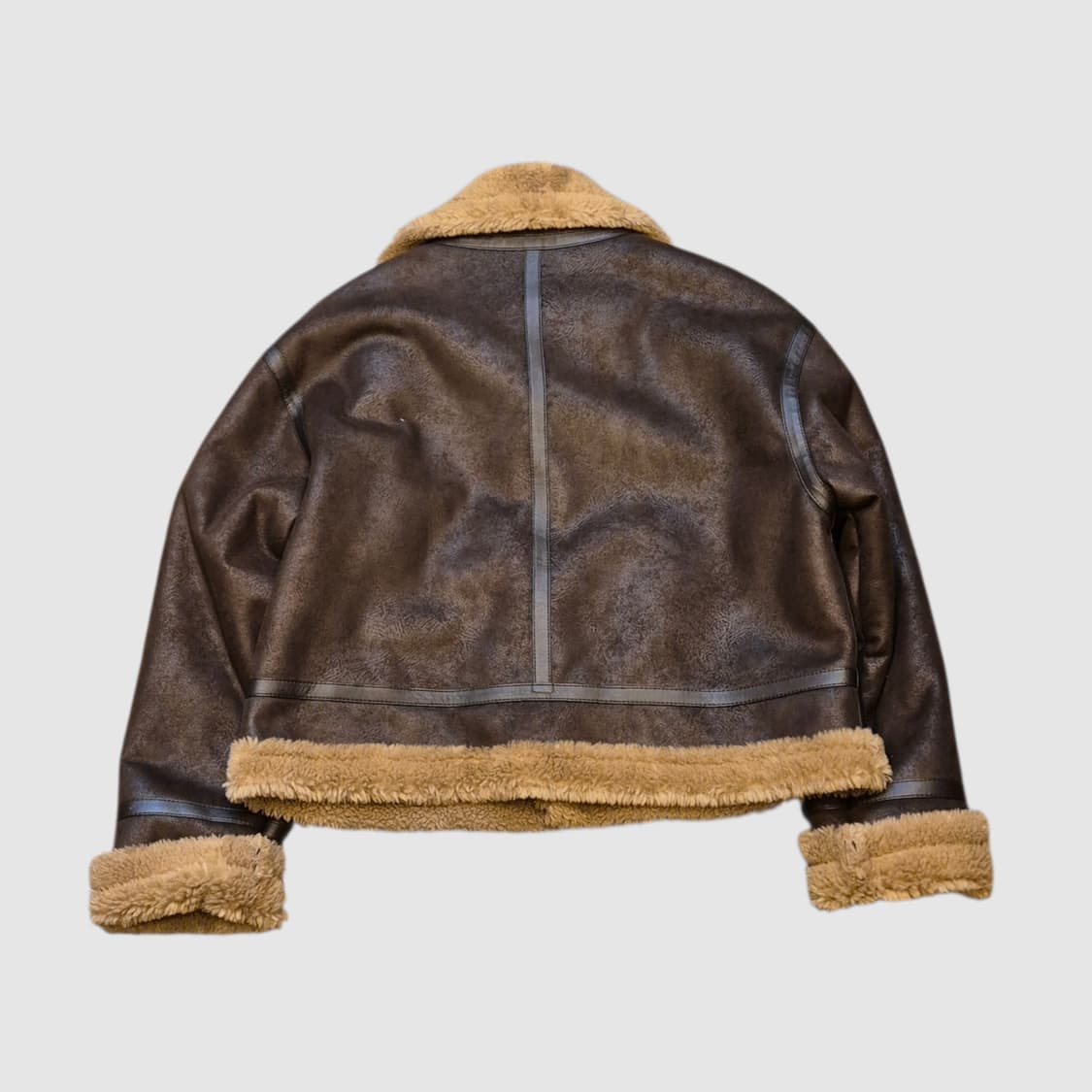 여성-S 워싱브라운 무스탕자켓  상품이미지2