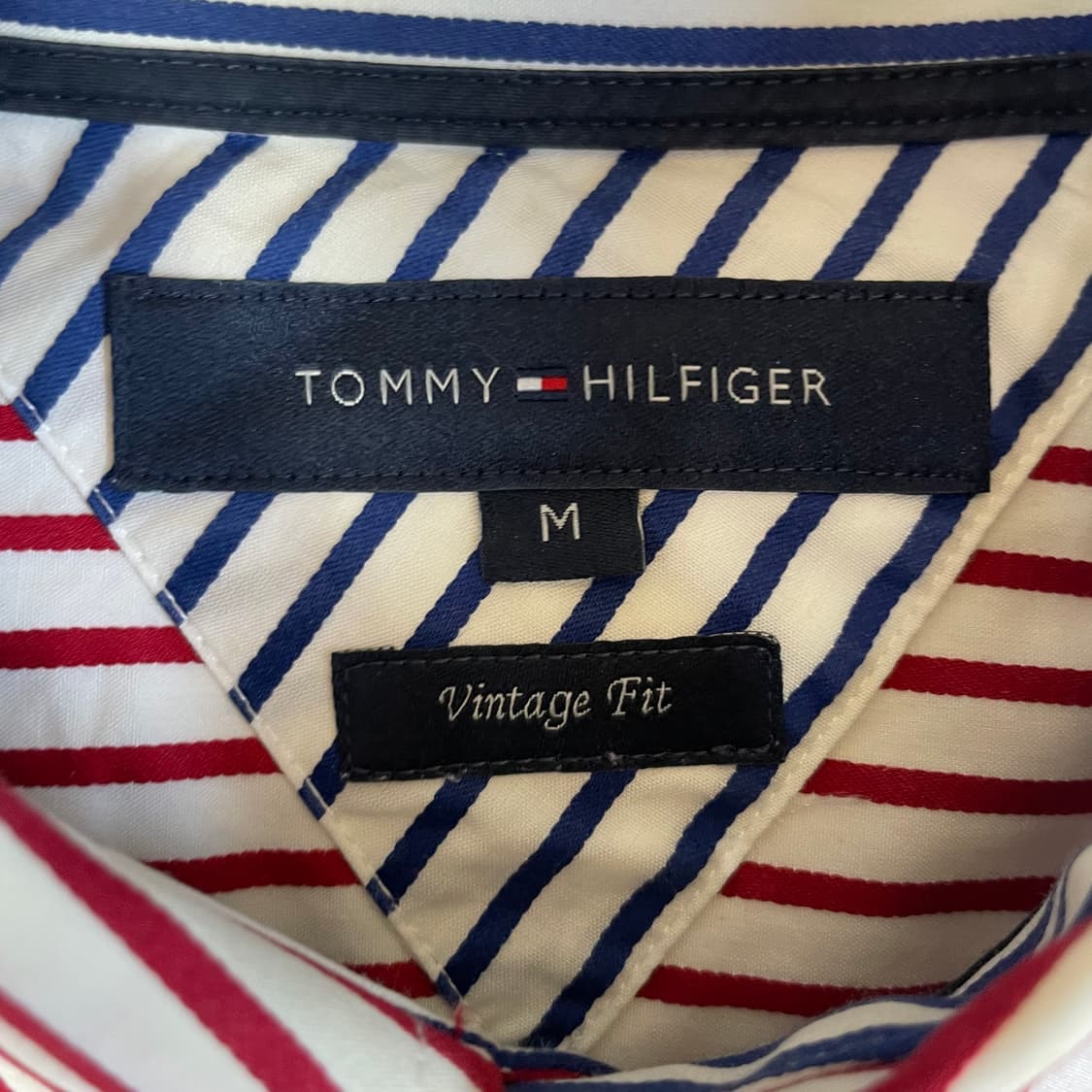 타미힐피거 레드 스트라이프 빈티지핏 긴팔 셔츠 M 상품이미지6