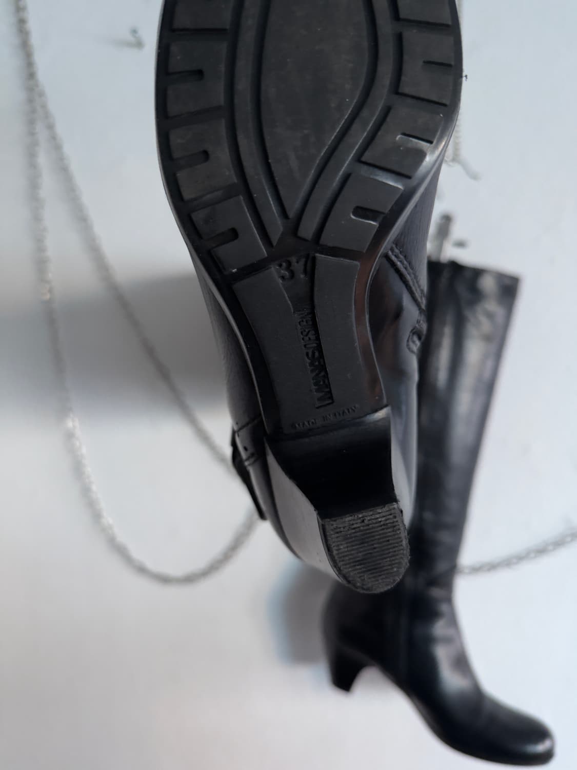 manas italy 슈링크레더 버클 롱부츠 상품이미지6