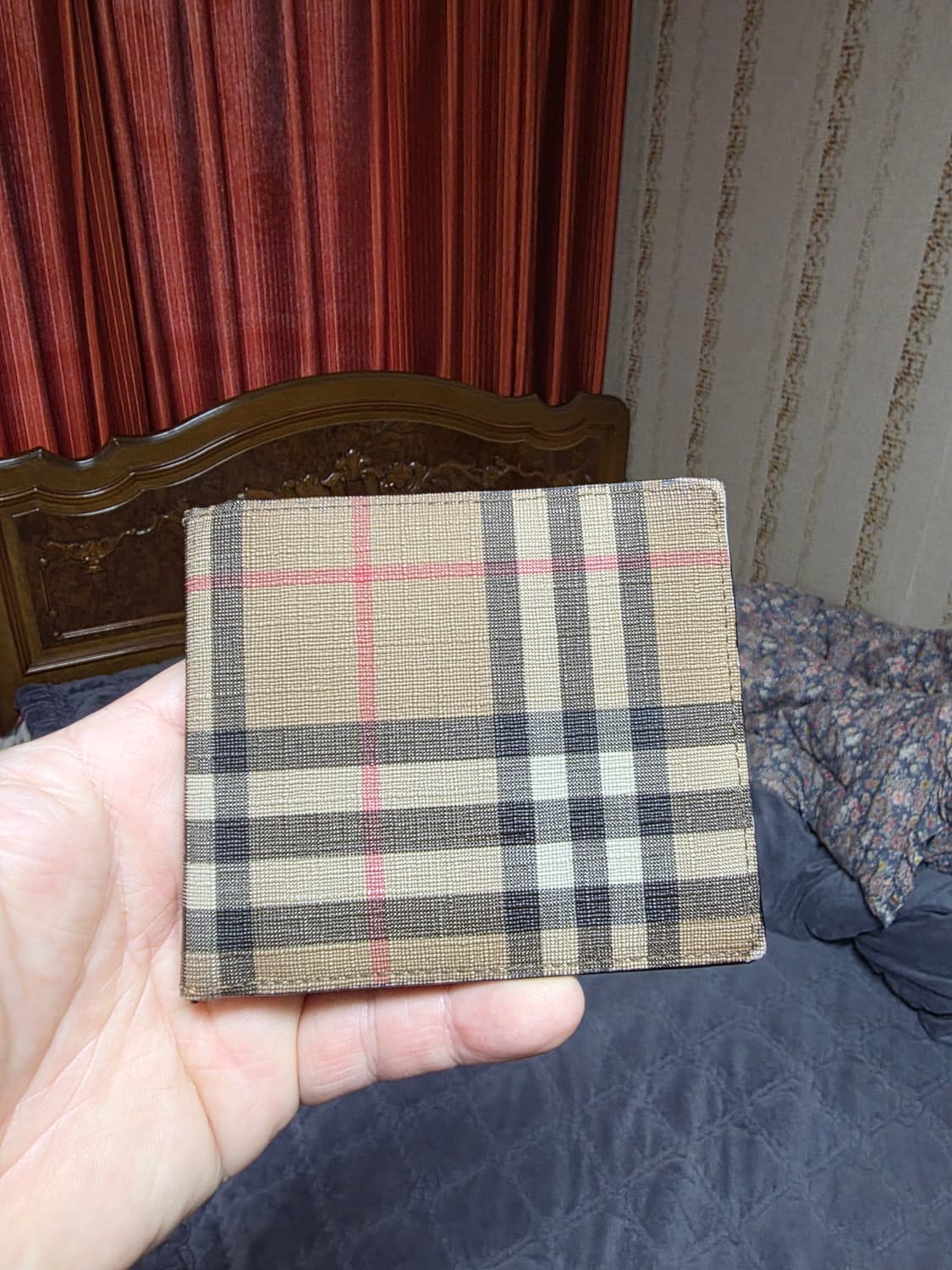 (정품) 버버리 체크 반지갑/80166111/개인/팝니다. 상품이미지1