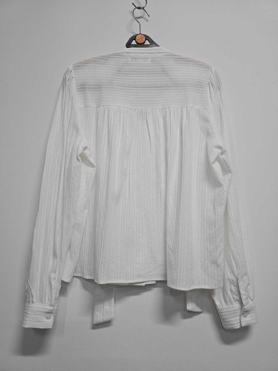 틸아이디 화이트 리본 블라우스 긴팔 상품이미지5