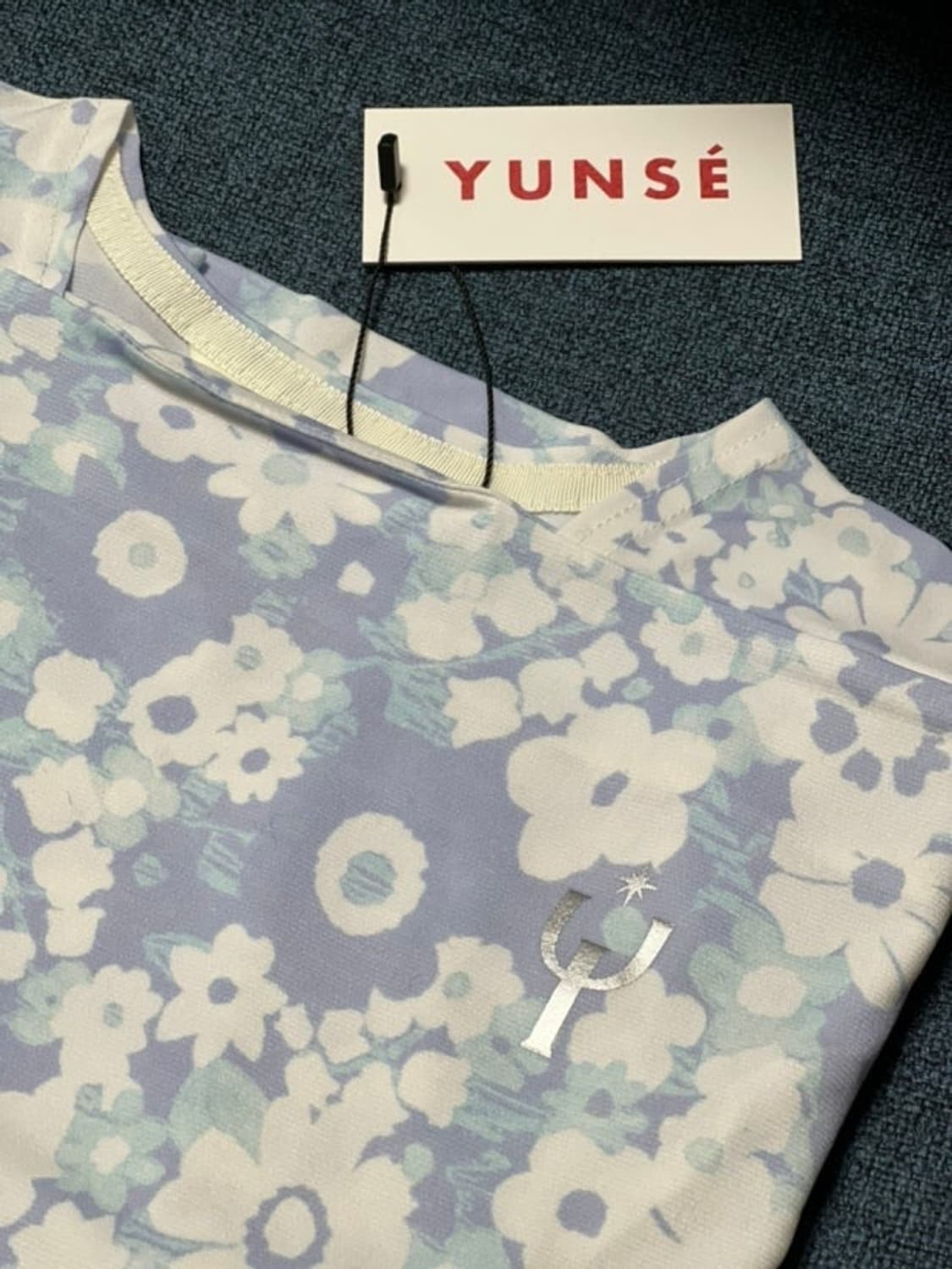 yunse flower print boat neck 상품이미지1