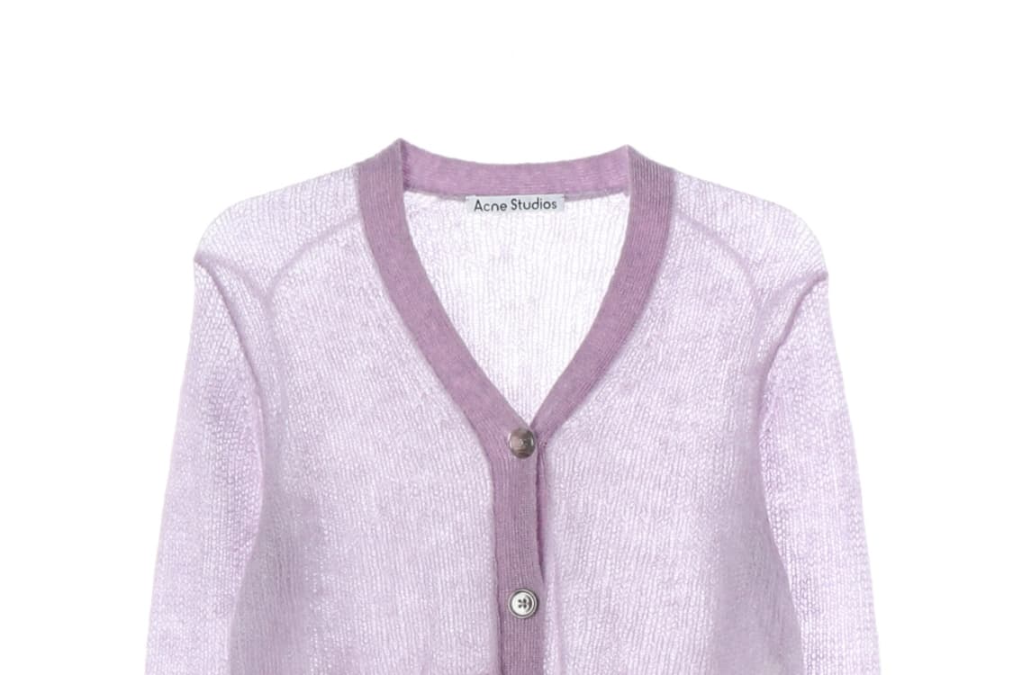 아크네 스튜디오 울모헤어70% 라벤더 브이넥 니트 가디건 XS
 상품이미지3