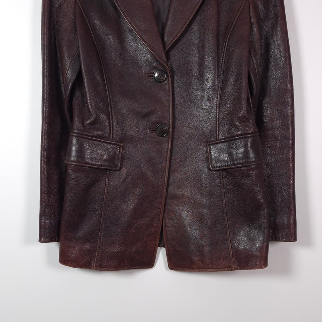 까뜨리네뜨 90s 리얼 레더 블레이저 자켓 상품이미지4