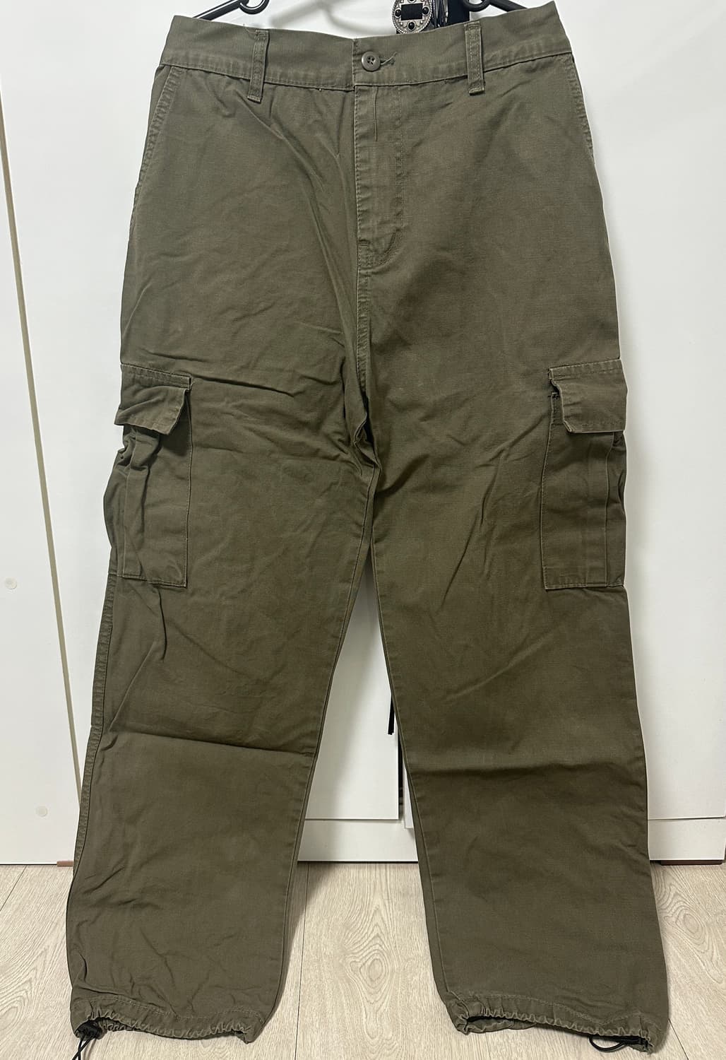 (unisex)오버 스트링 카고 와이드팬츠 상품이미지2