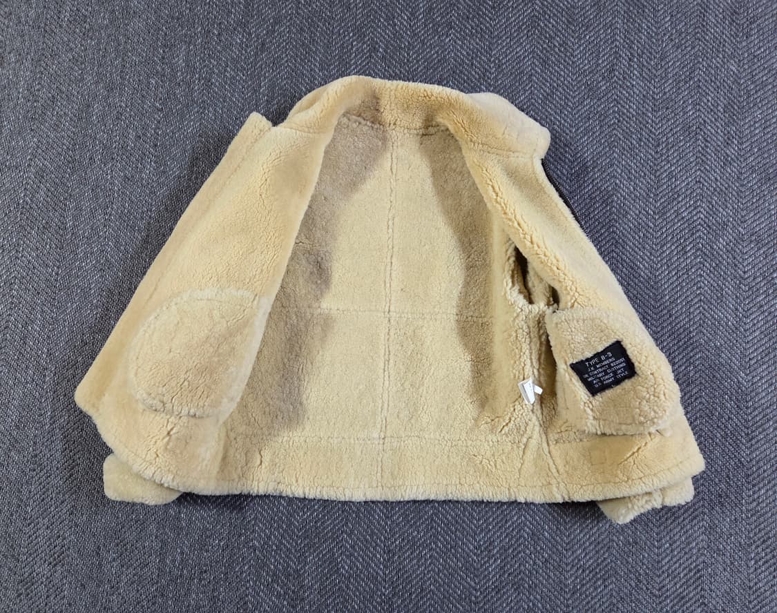 B-3 미공군 플라이트 리얼 레더 무스탕 자켓 상품이미지4