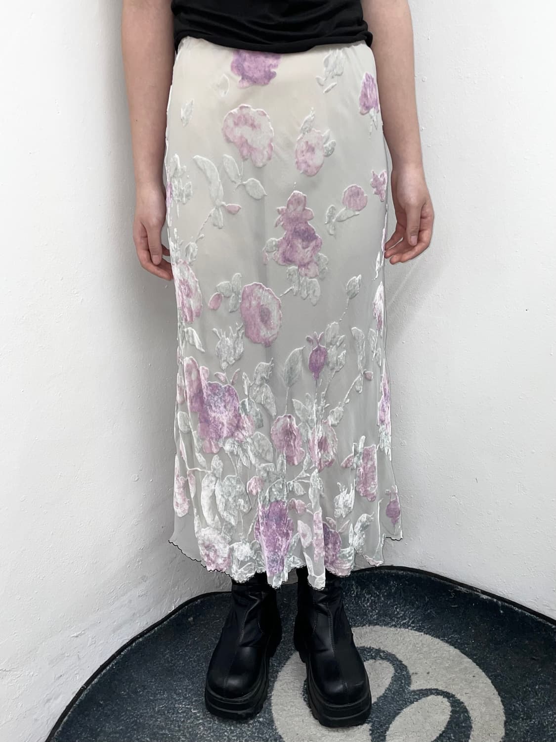 안나모리나리 페어리 실크 플로럴 스커트 *레어 상품이미지7