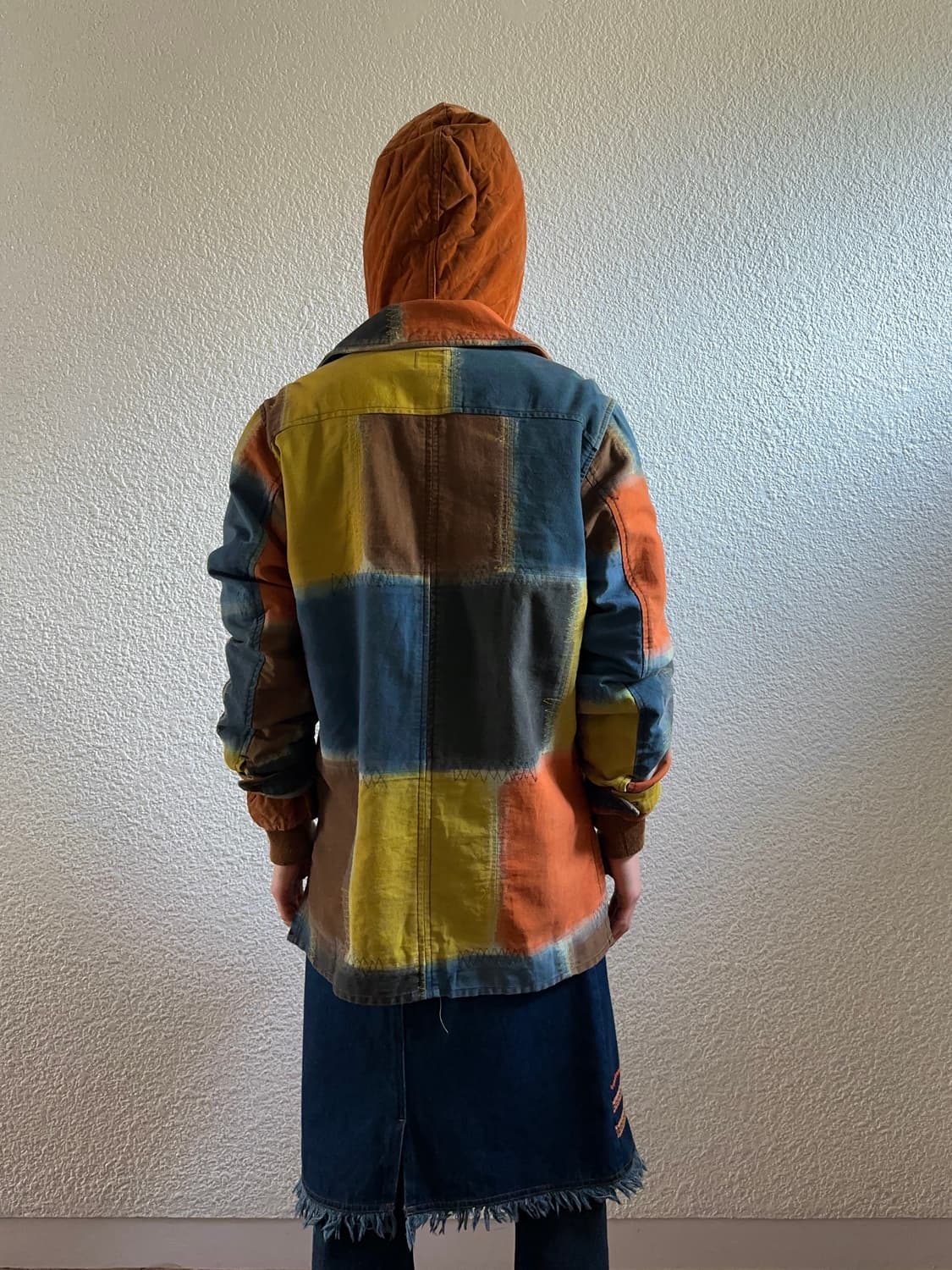 Acoustic 멀티 컬러 블록 숏 코트 상품이미지5