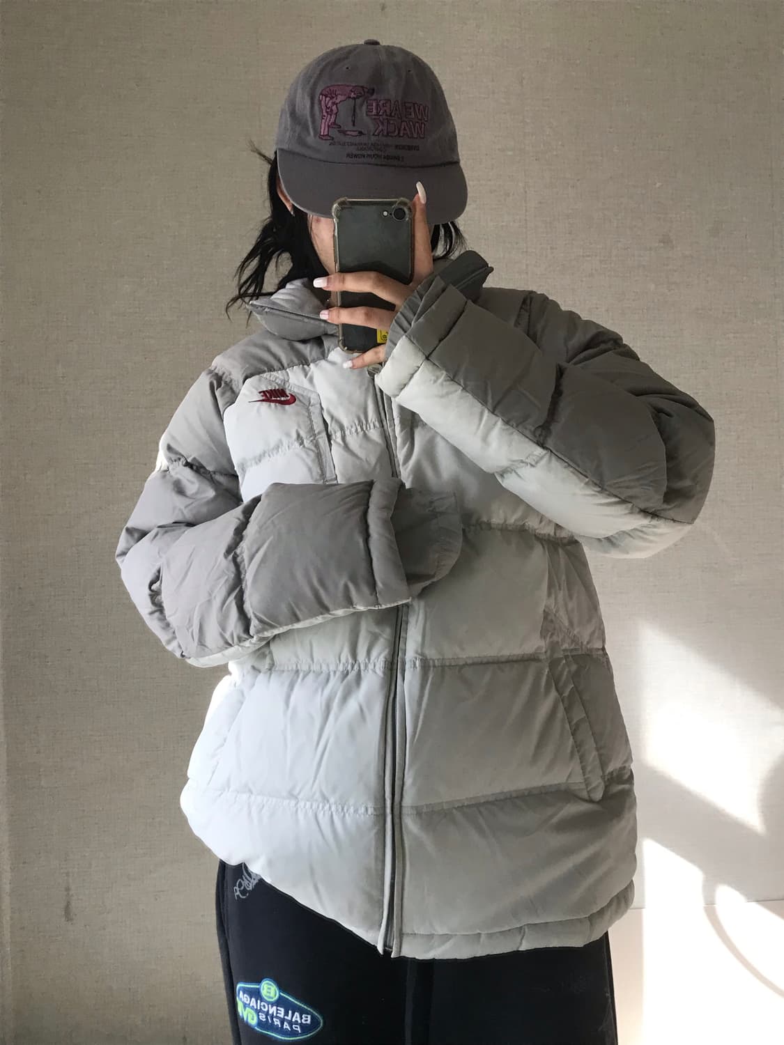 나이키 라이트그레이 패딩 상품이미지1