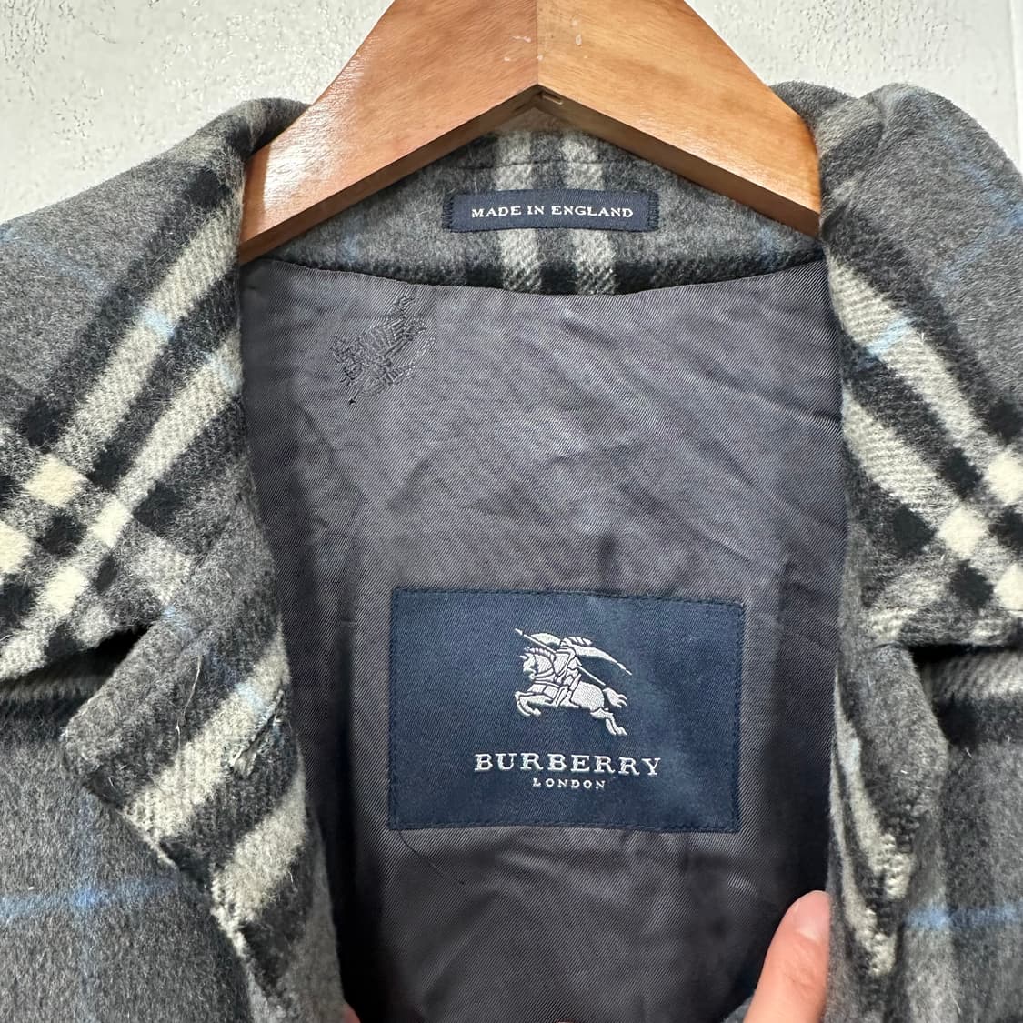 버버리 체크 코트 상품이미지3