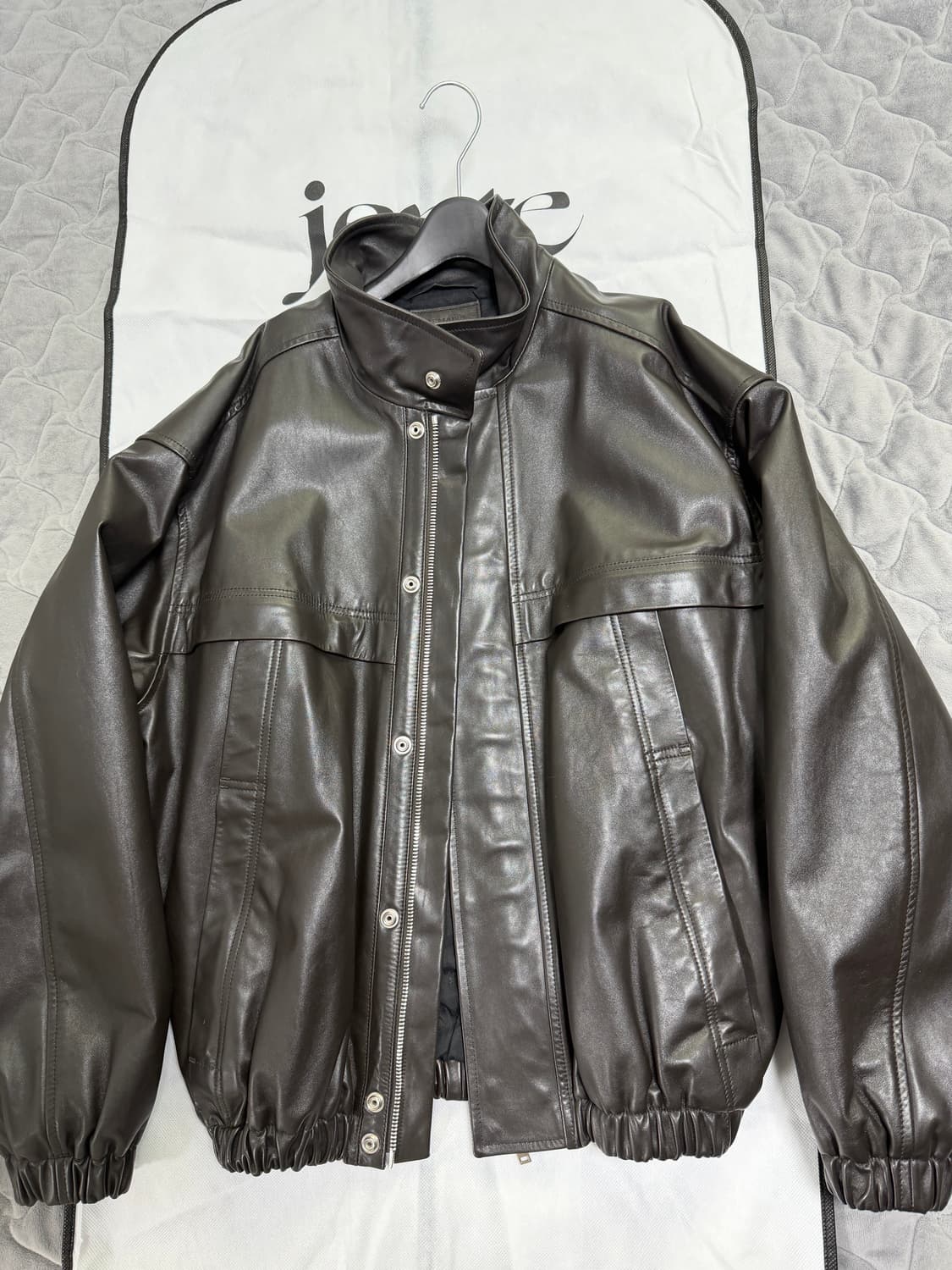 23fw 르메르 레더 블루종 M 상품이미지1