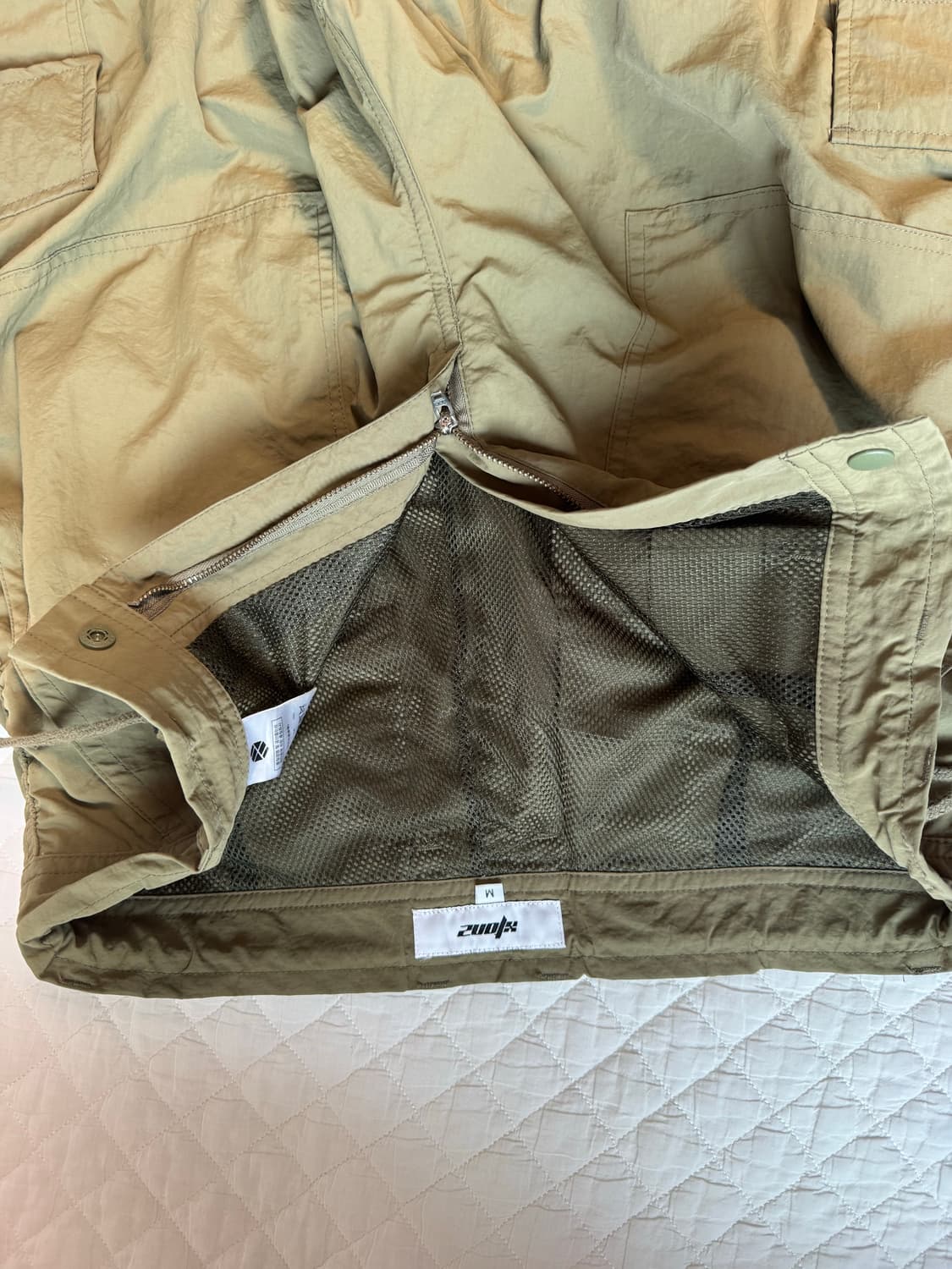 XP127 셔링 카고 팬츠 (KHAKI) 상품이미지2