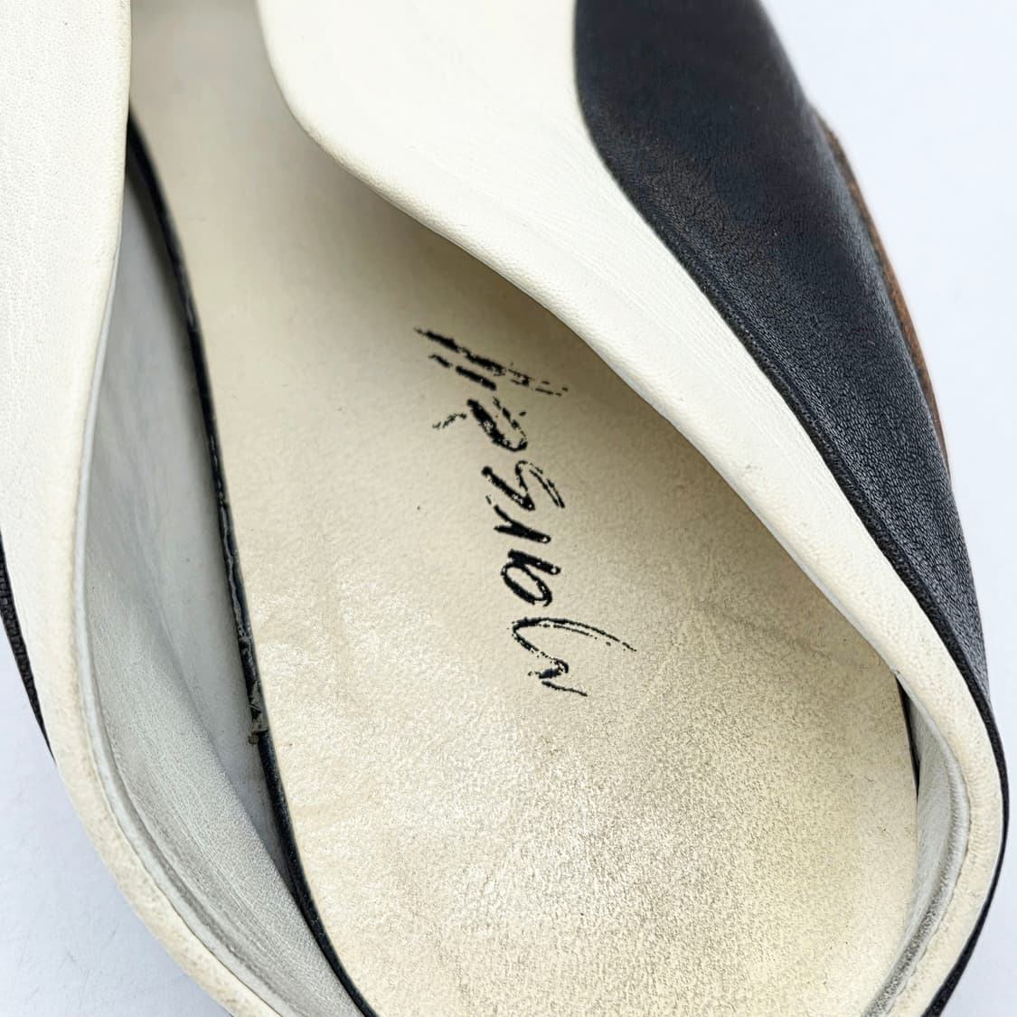  마르셀 우먼스 뮬 로퍼 흰/검 (37)  상품이미지4