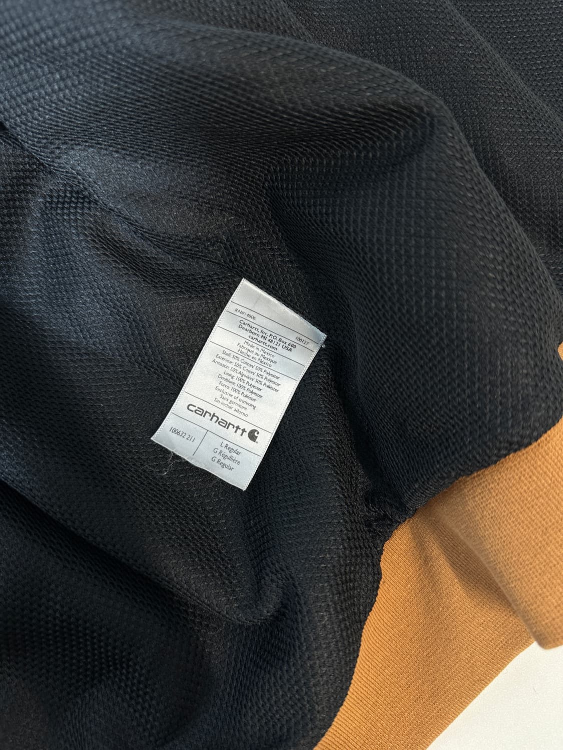 칼하트 레인디펜더 샌드컬러 후드 집업 상품이미지3