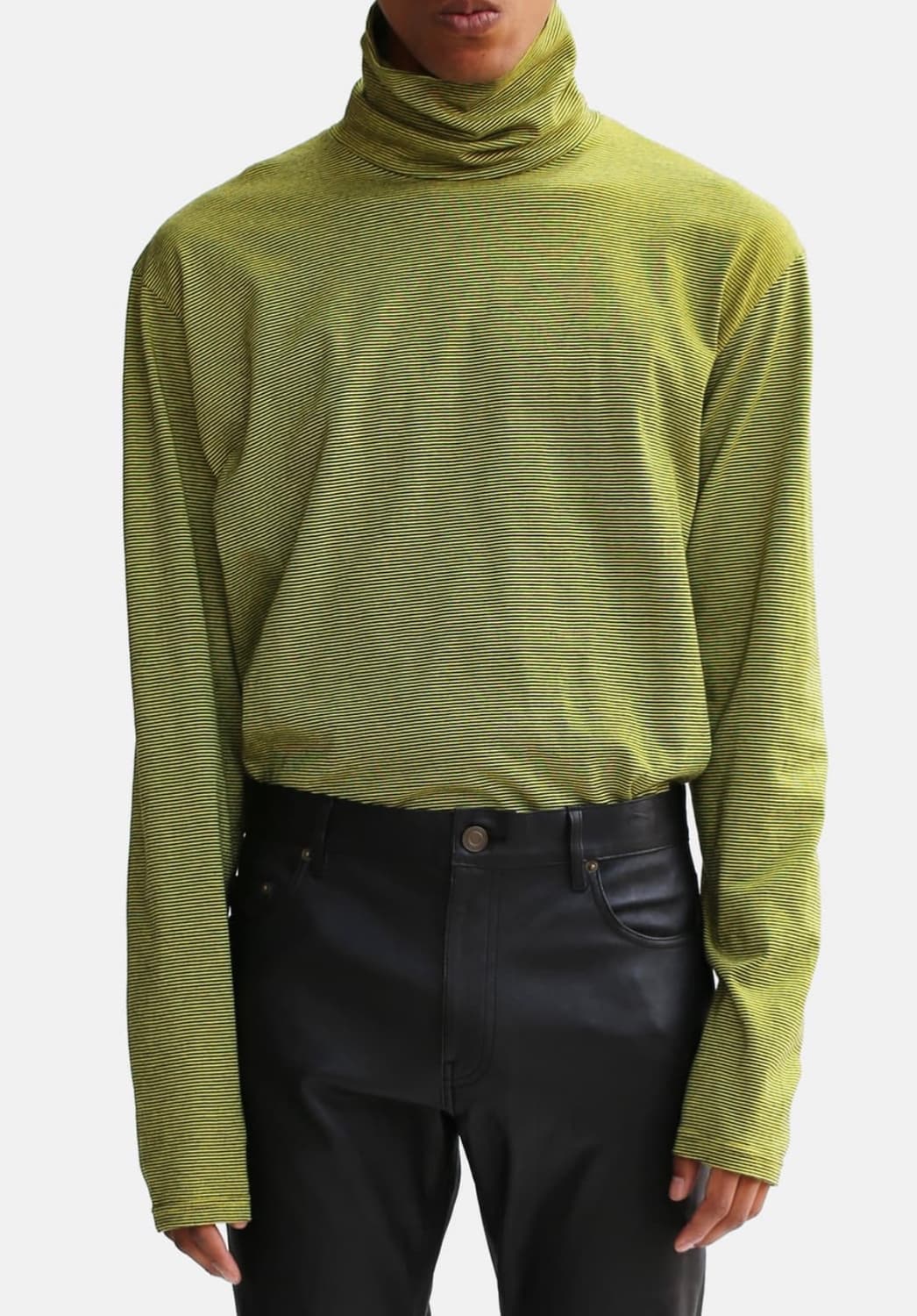 프라그매틱 스트라이프 터틀넥 롱슬리브 옐로우 / 3 상품이미지1