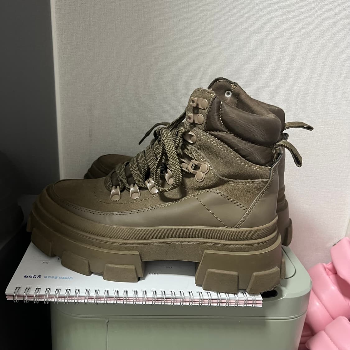 자라 카키색 워커 부츠 230 상품이미지2