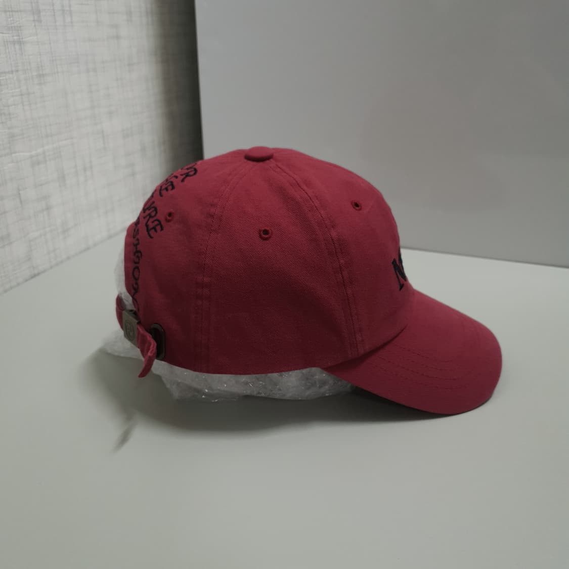 OS) 미스치프 Mschf 자수 로고 볼캡 모자 버건디 희귀 상품이미지3