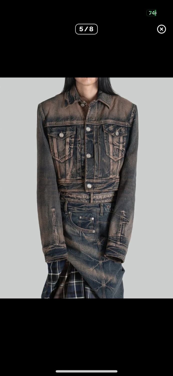 준지 [Runway] Denim Cropped Trucker 자켓 상품이미지5