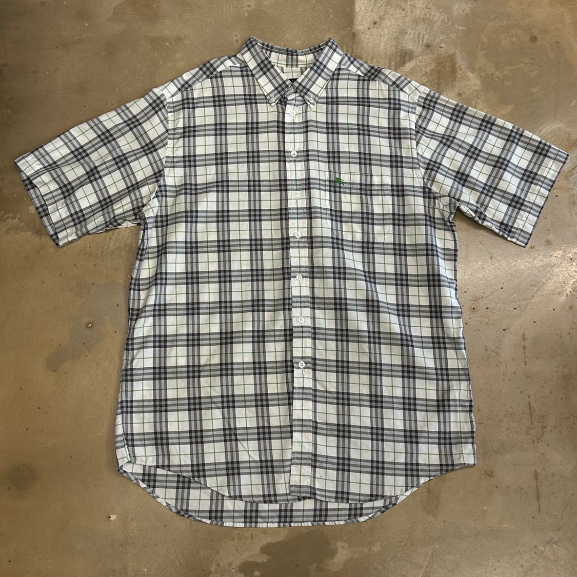 XL 버버리 그린로고 노바체크 반팔 셔츠 상품이미지2