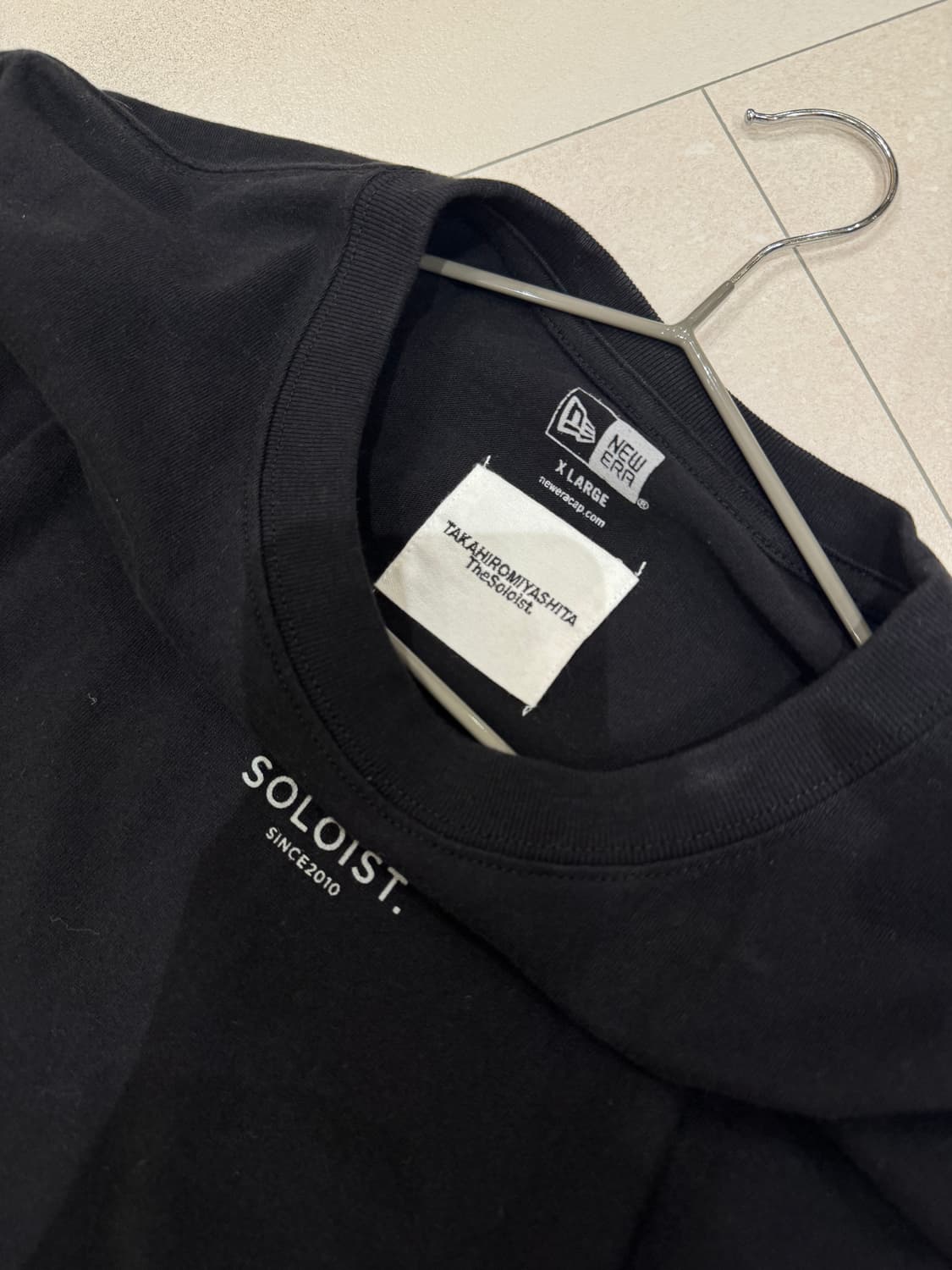 뉴에라x솔로이스트 롱블랙 티셔츠(XL) 상품이미지3