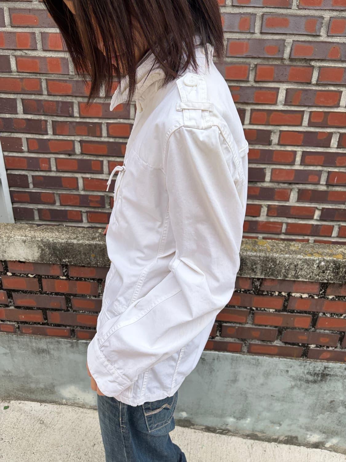 PURE MARU 화이트 밀리터리 필드 자켓 L 상품이미지3
