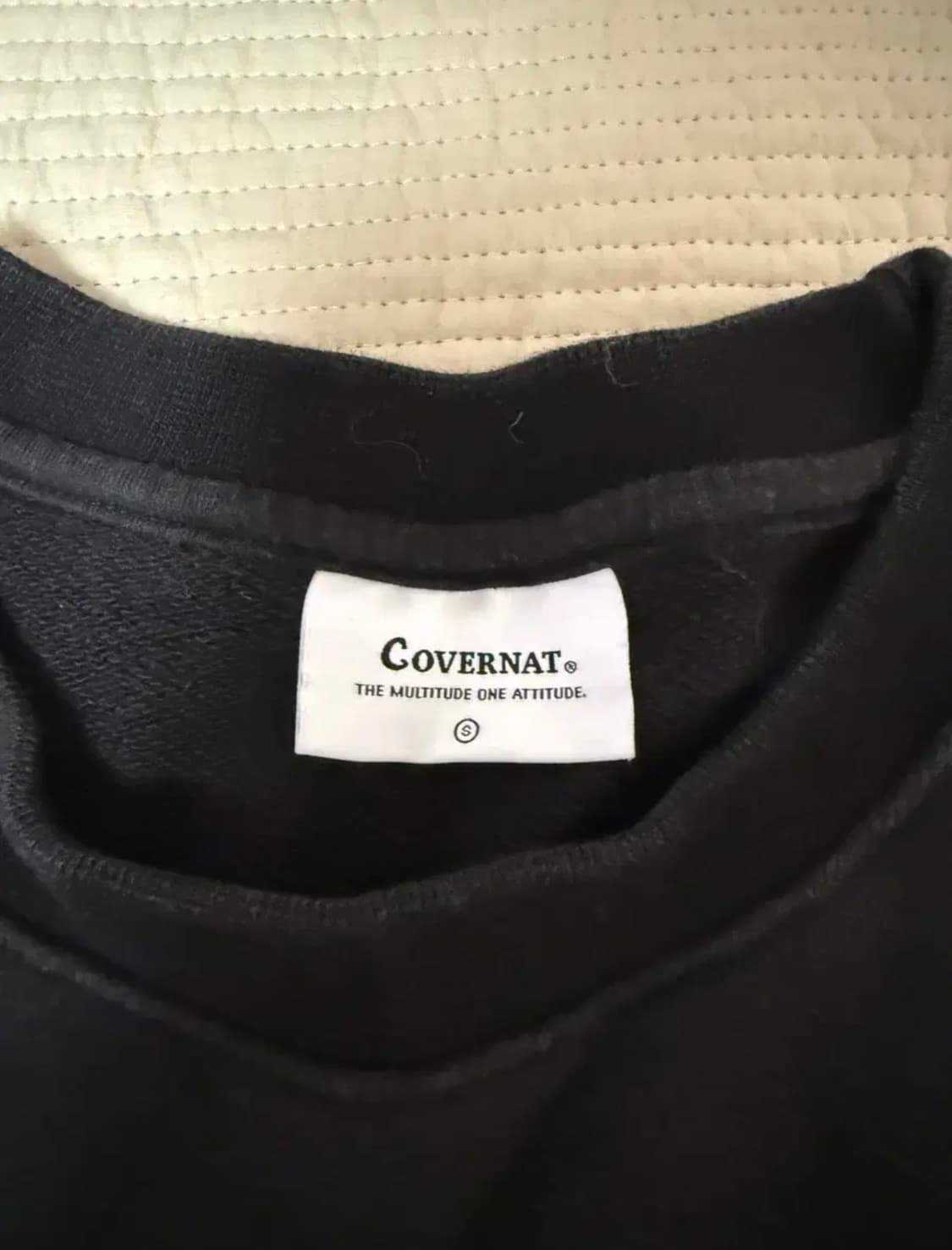 커버낫 맨투맨 스몰로고 블랙S 상품이미지2