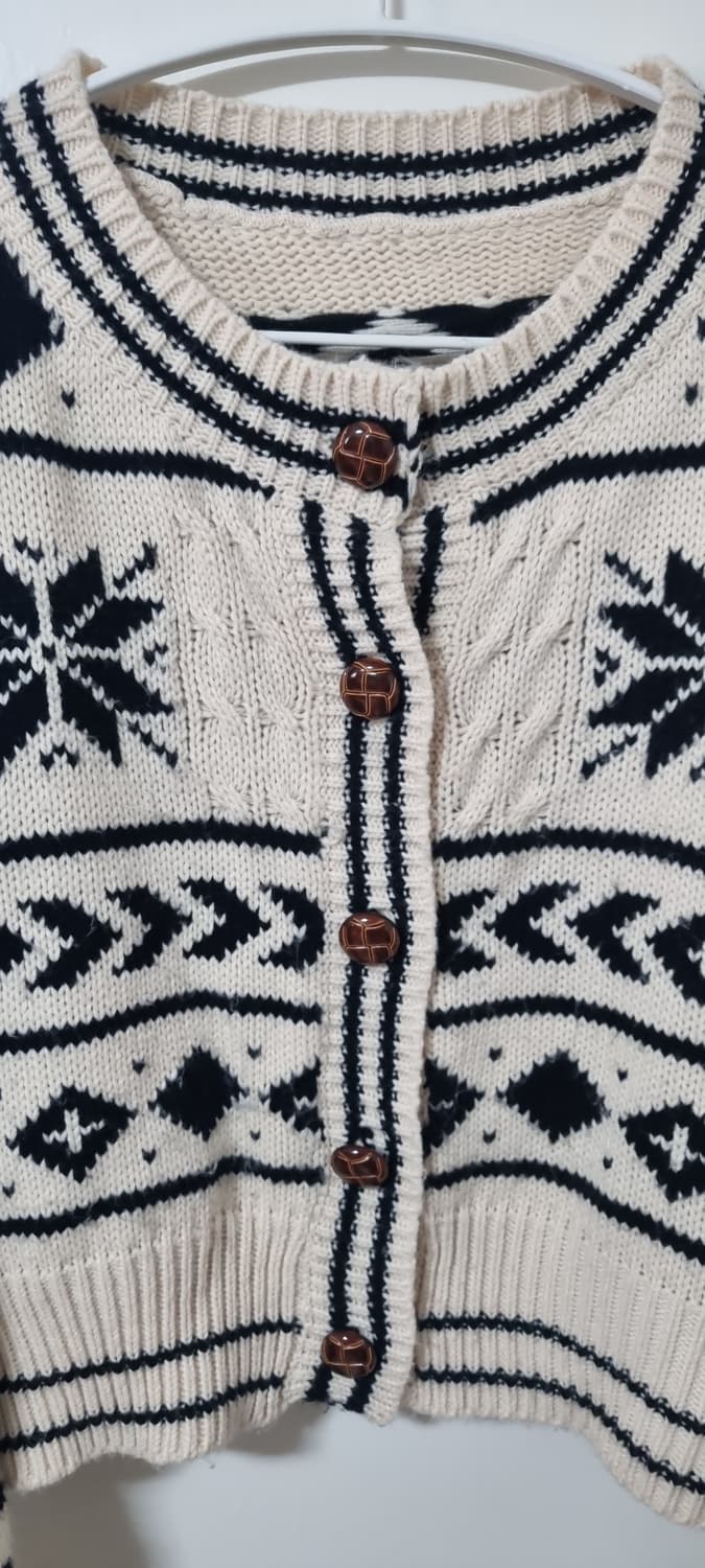 노르딕 패턴 니트 가디건 새옷 상품이미지5