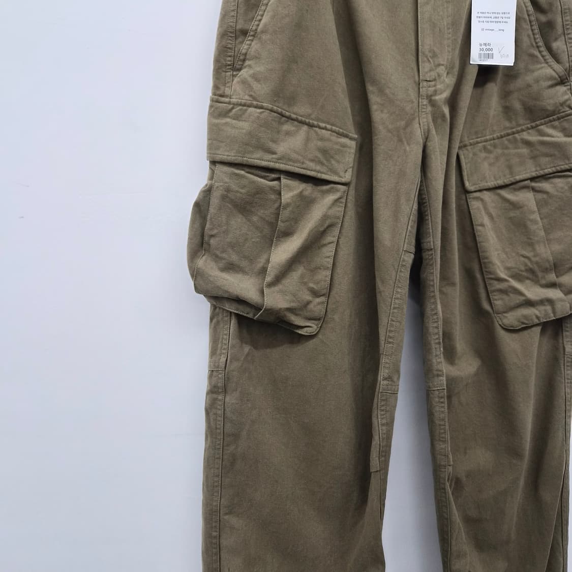 뉴에라 카키색 카고 조거 팬츠 30in 상품이미지5