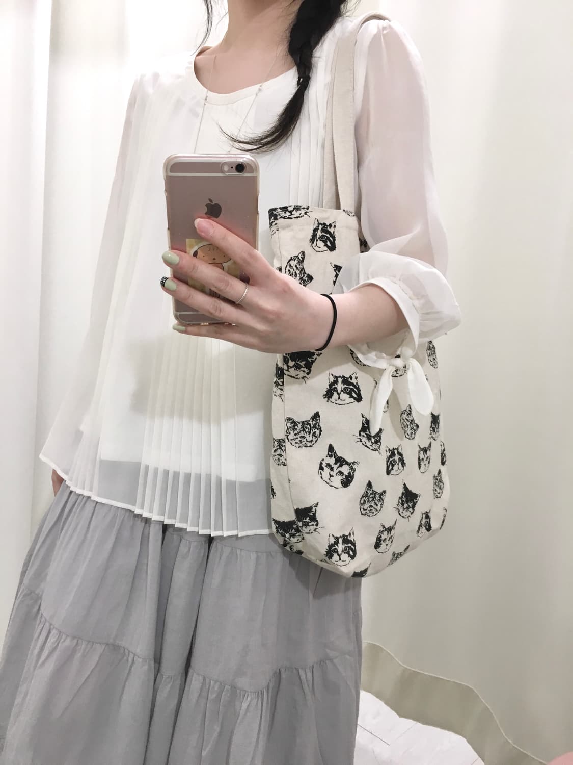 pleats ribbon blouse 상품이미지3