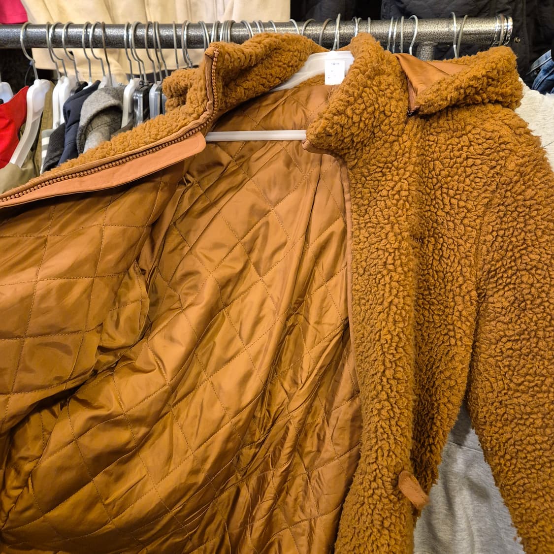 여성-M 리복 브라운 롱 후리스자켓  상품이미지7