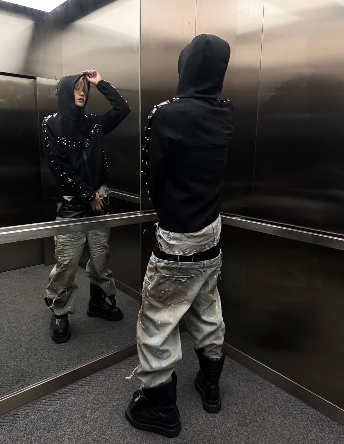 Tech Rivet Air Layer Hoodie 상품이미지4