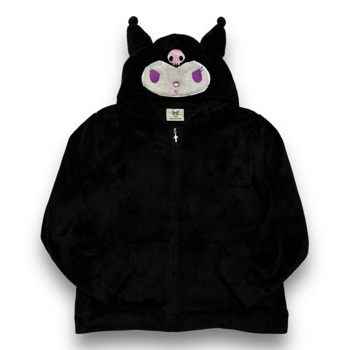 쿠로미 악마 루시퍼 날개 플리스 후디 집업 상품이미지2