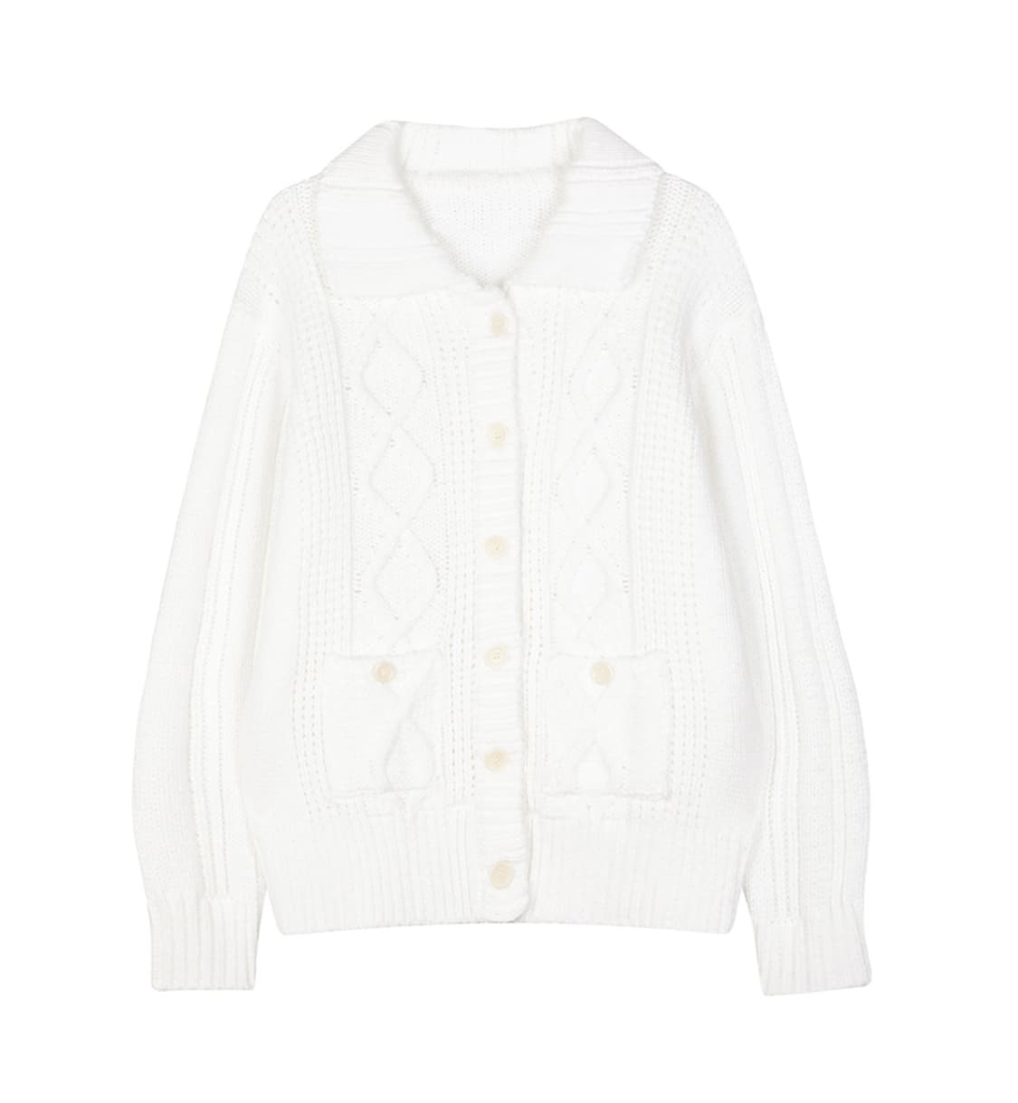 레이즈미야 토스티 루즈 오버 가디건 [WHITE] 상품이미지1