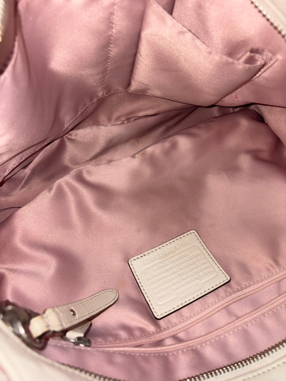 코치 크림& 옐로우 실버금장 토트백 상품이미지6