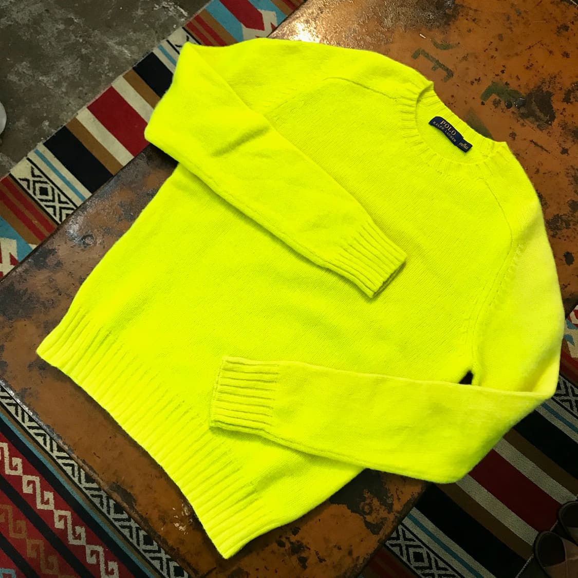 폴로랄프로렌 형광 옐로 울 니트 남성 105 사이즈  상품이미지2