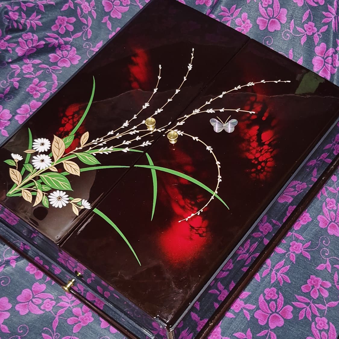 80s 일본 레트로 나비 서랍 보석함 상품이미지7