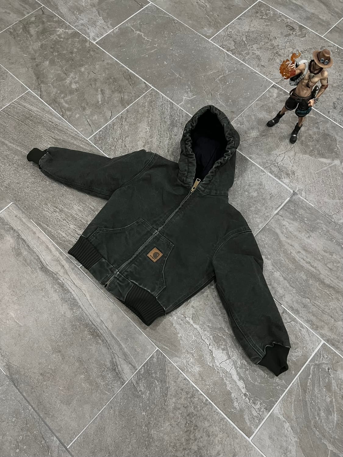 (XS) 칼하트 후드 덕 액티브 보이즈 자켓 YYJ130 MOS 모스그린 상품이미지6