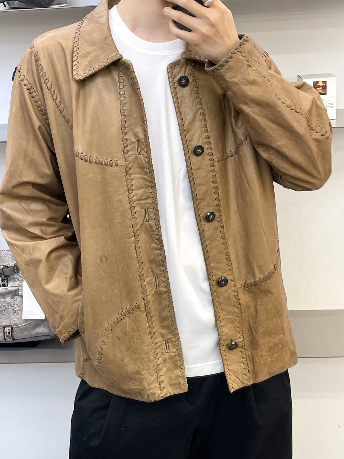 Pioneer Wear 노츠 레더 버튼 자켓 상품이미지2