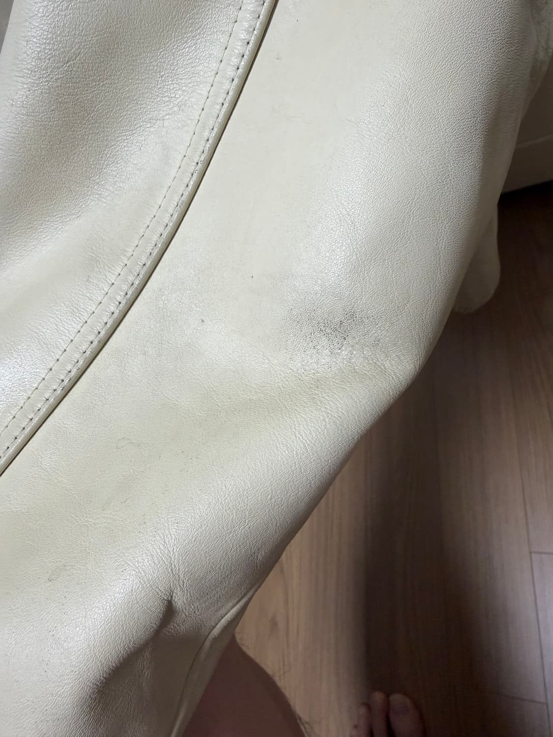 아비렉스 가죽자켓 화이트 m 상품이미지5